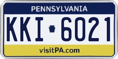 PA license plate KKI6021