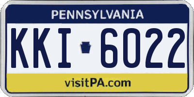 PA license plate KKI6022