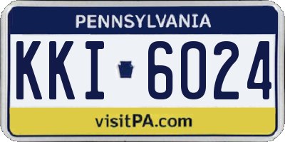 PA license plate KKI6024