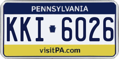 PA license plate KKI6026