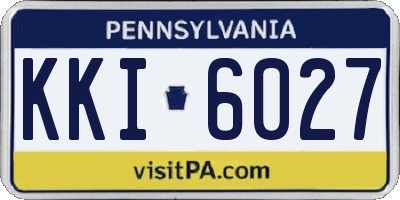 PA license plate KKI6027