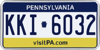 PA license plate KKI6032