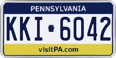 PA license plate KKI6042