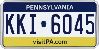 PA license plate KKI6045