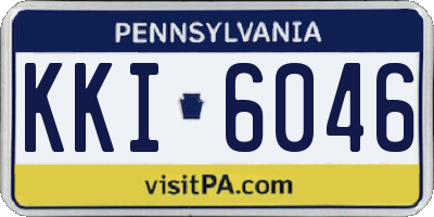 PA license plate KKI6046