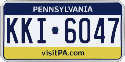 PA license plate KKI6047
