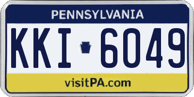 PA license plate KKI6049