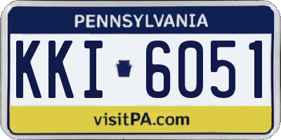 PA license plate KKI6051