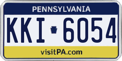 PA license plate KKI6054