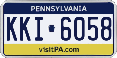 PA license plate KKI6058