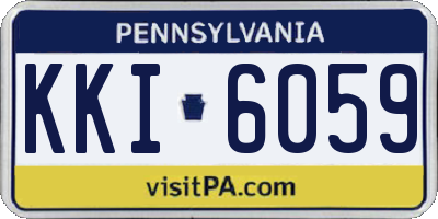 PA license plate KKI6059