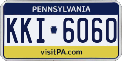 PA license plate KKI6060
