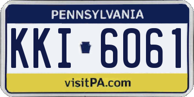 PA license plate KKI6061