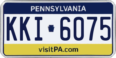 PA license plate KKI6075