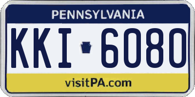 PA license plate KKI6080