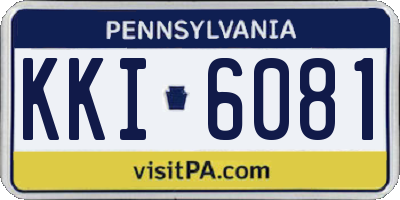 PA license plate KKI6081