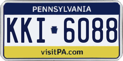 PA license plate KKI6088