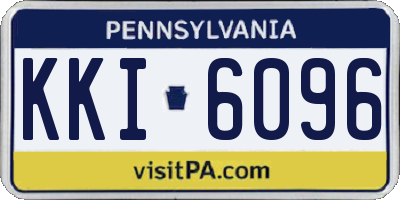 PA license plate KKI6096
