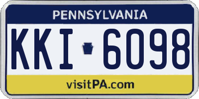 PA license plate KKI6098