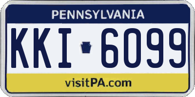 PA license plate KKI6099