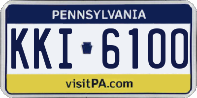 PA license plate KKI6100