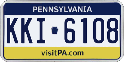 PA license plate KKI6108
