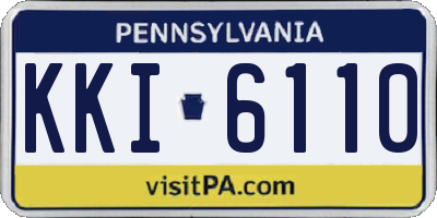 PA license plate KKI6110
