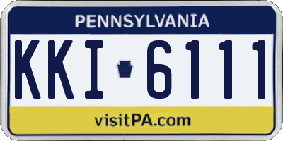 PA license plate KKI6111