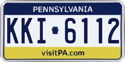 PA license plate KKI6112