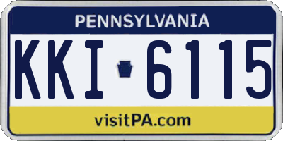 PA license plate KKI6115