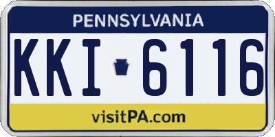 PA license plate KKI6116