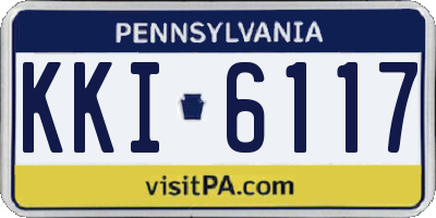 PA license plate KKI6117