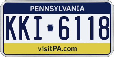 PA license plate KKI6118