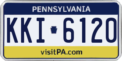 PA license plate KKI6120