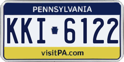 PA license plate KKI6122