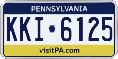 PA license plate KKI6125