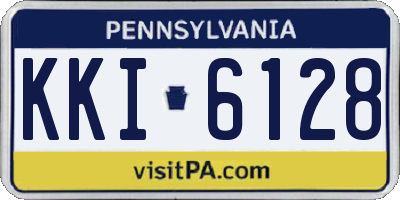 PA license plate KKI6128