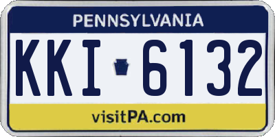 PA license plate KKI6132