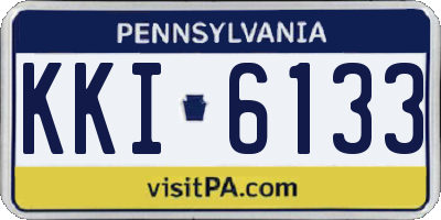 PA license plate KKI6133