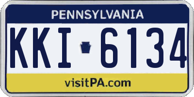 PA license plate KKI6134