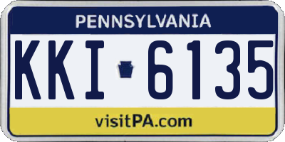 PA license plate KKI6135