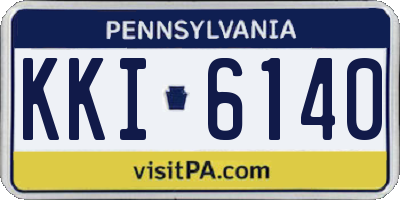 PA license plate KKI6140