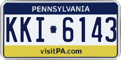 PA license plate KKI6143