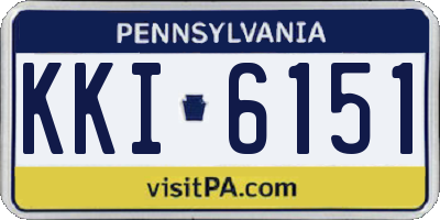 PA license plate KKI6151