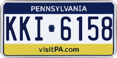 PA license plate KKI6158