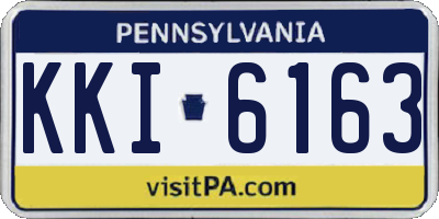 PA license plate KKI6163