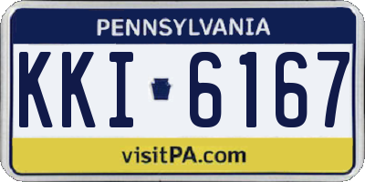 PA license plate KKI6167