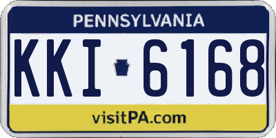 PA license plate KKI6168