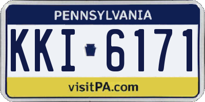 PA license plate KKI6171