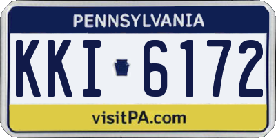 PA license plate KKI6172